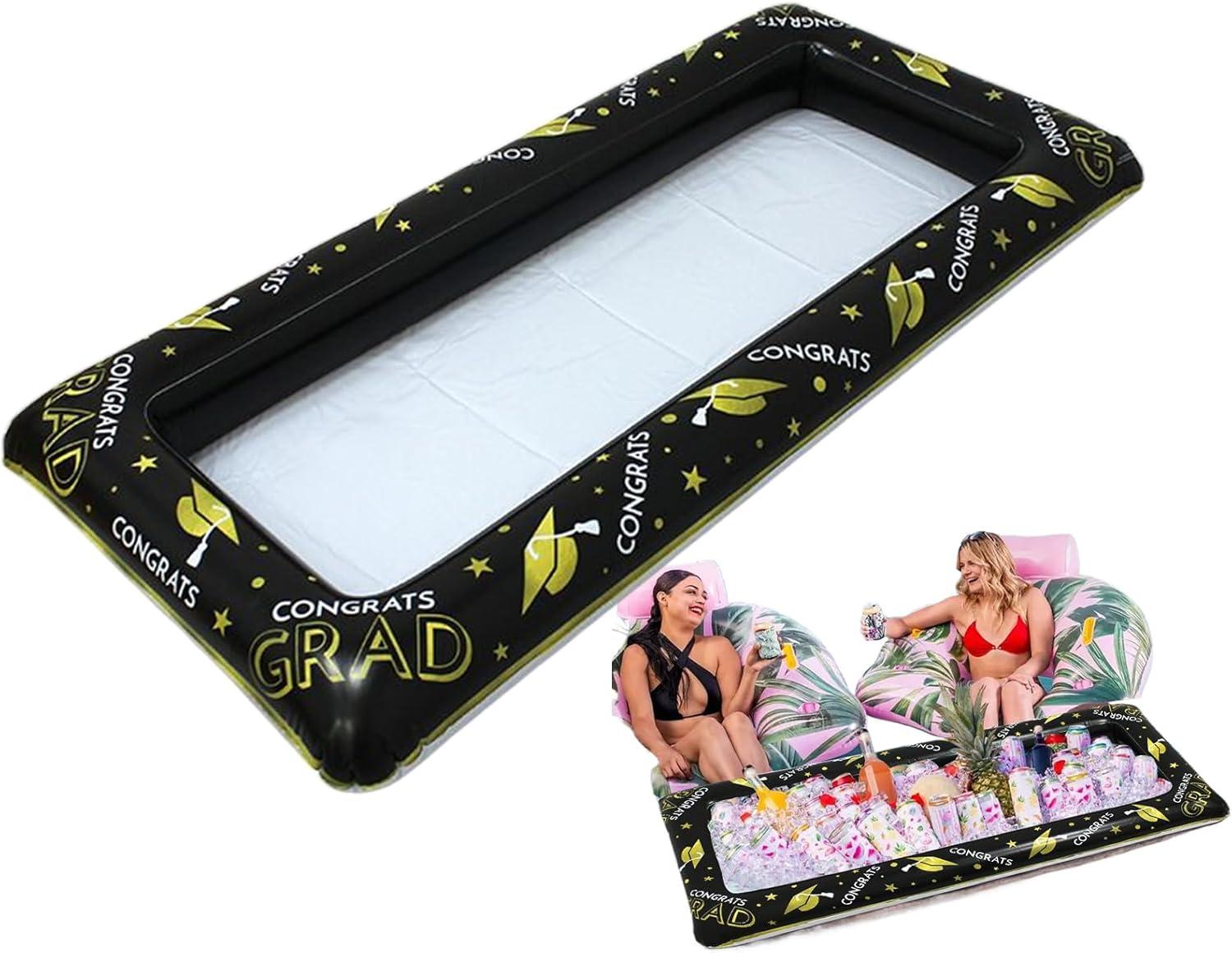 imageGlacire GonflableGlacires Flottantes pour Ftes Piscine Plateau Pliable pour Boissons Buffet Rafrachissant pour Nourriture Salade Extrieur PiqueNique et Fte