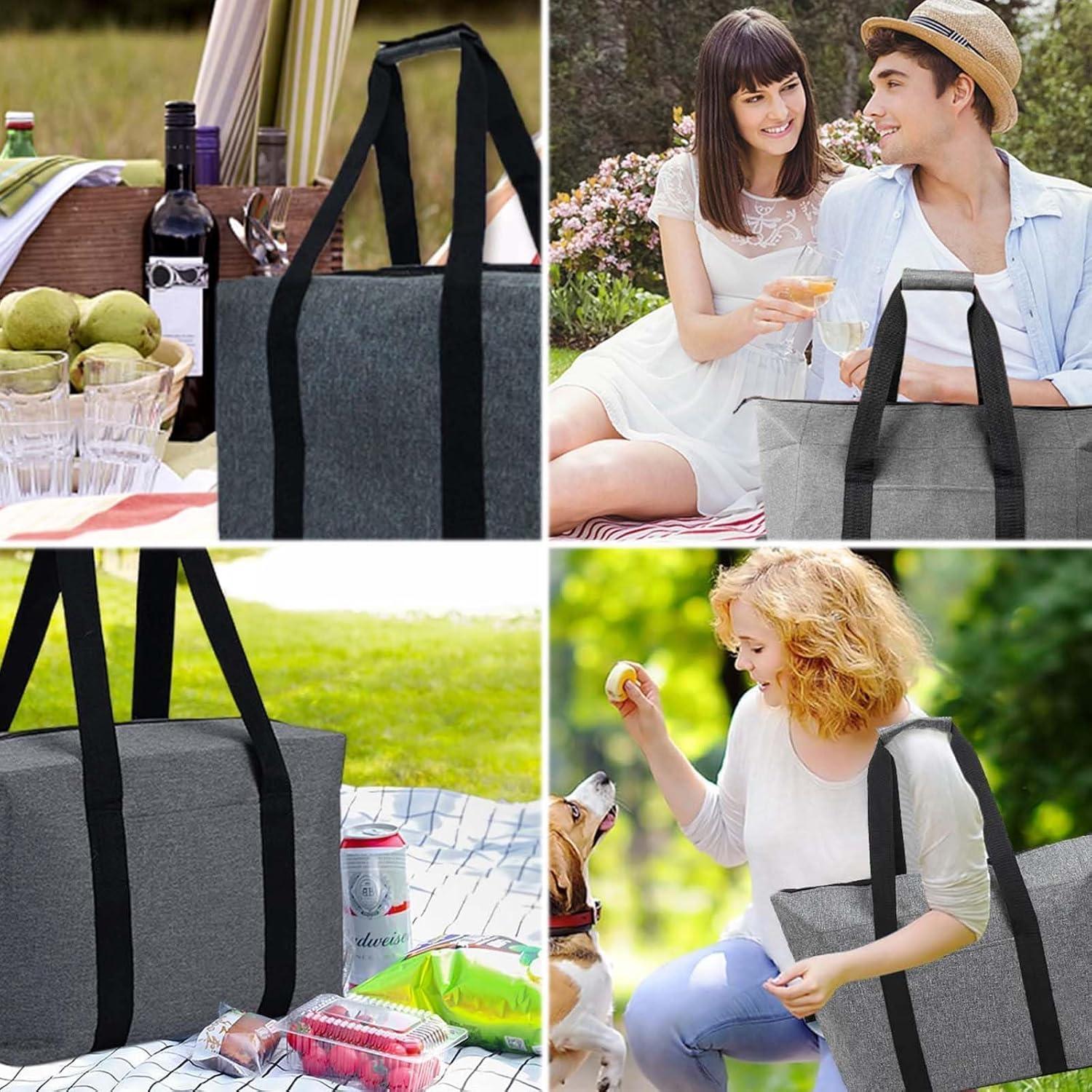 imageSac Isotherme Pliable Sac Isotherme Grande Capacit Sac De Repas Pliable Sacglacire Gris