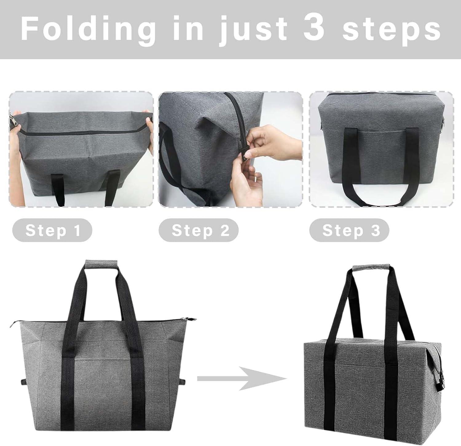 imageSac Isotherme Pliable Sac Isotherme Grande Capacit Sac De Repas Pliable Sacglacire Gris