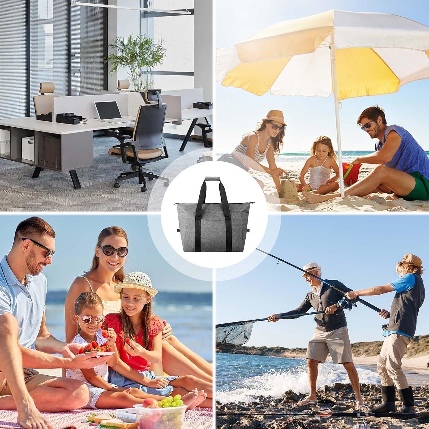imageSac Isotherme Pliable Sac Isotherme Grande Capacit Sac De Repas Pliable Sacglacire Gris