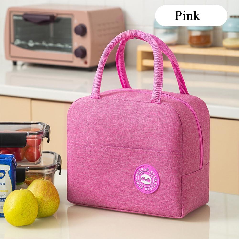 imageSac Isotherme Repas Petit Sac Lunch Box tanches Sac Glaciere Impermable en Feuille dAluminium 5L Sac Lunch Isotherme pour Femmes Hommes Enfants cole e Bureau Noir5 6 L Rose