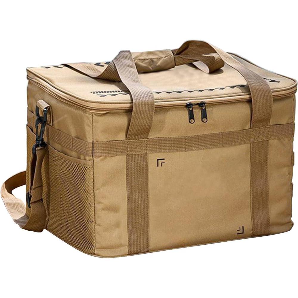imageSac De Rangement Camping Bote de Conteneur Souple pour Le CampingGlacire Organisatrice Isotherme Pliable 36L pour PiqueNique Plage Barbecue Boissons Fruits