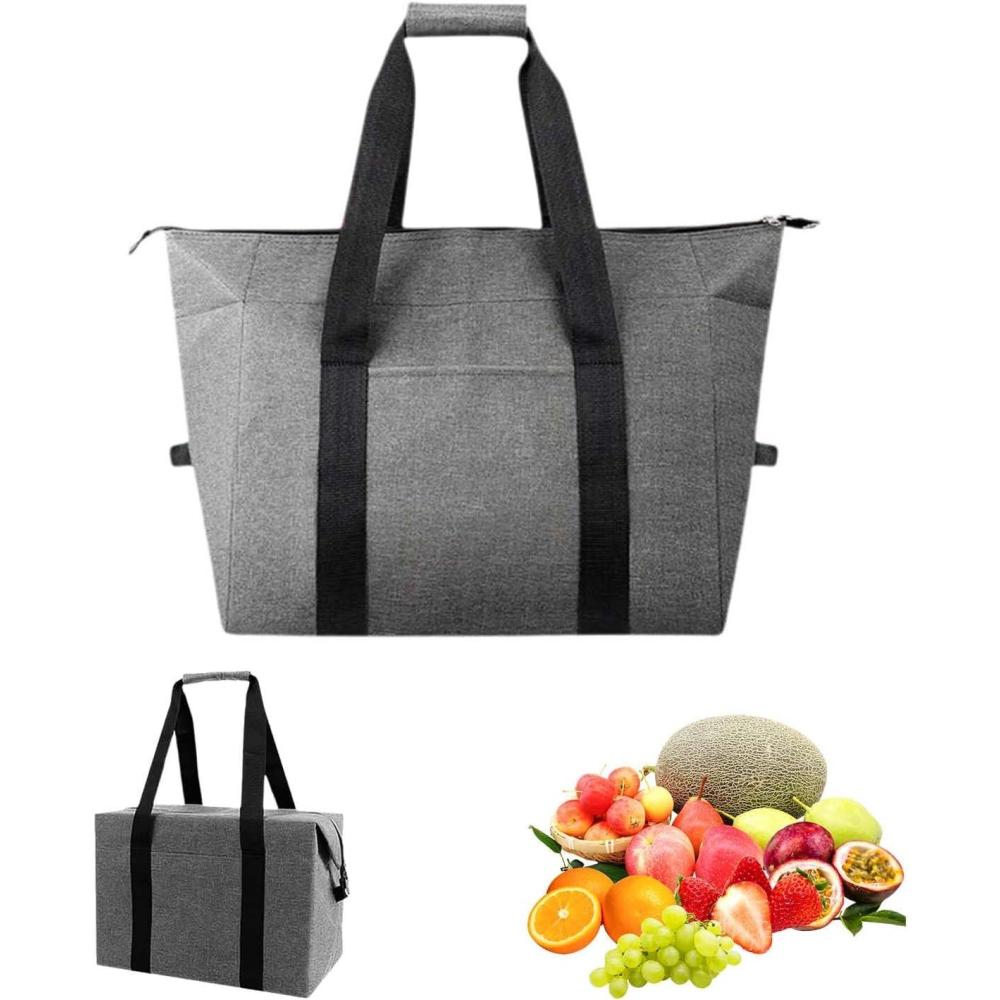imageSac Isotherme Pliable Sac Isotherme Grande Capacit Sac De Repas Pliable Sacglacire Gris