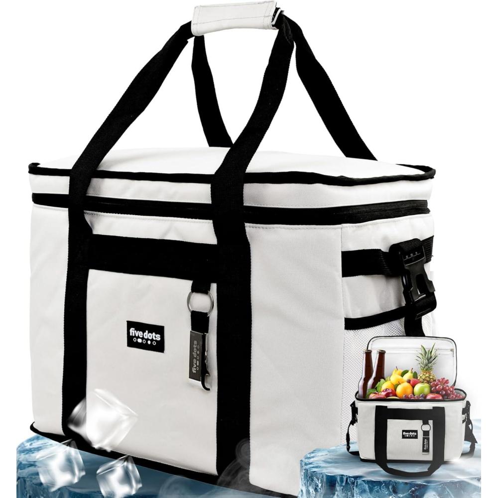 imageSac Isotherme Repas Glaciere Souple Isotherme 12 heures Refroidissement Sac Lunch Box Lunch Bag Isotherme Pliable tanche ampamp Facile Nettoyer Sac Repas Isotherme Idal pour Voiture ampamp CampingGris