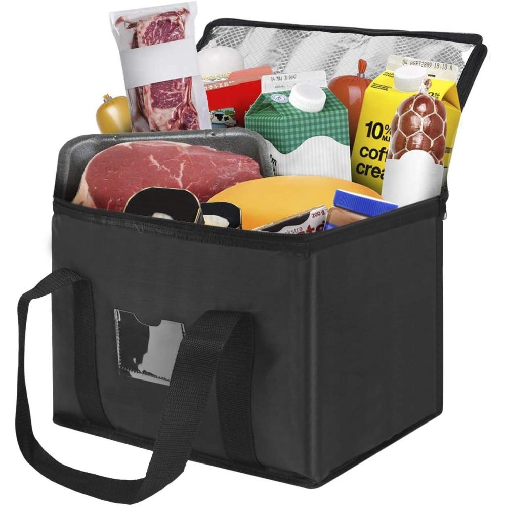 imageTINAYAUE 50L Glacire Djeuner et PiqueNique Sac de Repas Isotherme tanche Panier Thermique Sac Bandoulire Portable pour Livraison de Nourriture de Camping Voyage Tourisme Plage