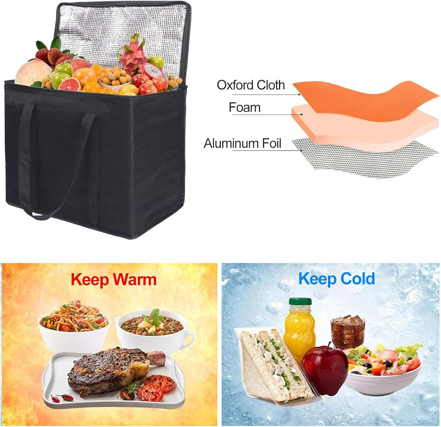 imageGlacire Pliable Sac Isotherme 40L Grand Format pour Courses PiqueNique Camping Plage Voyage