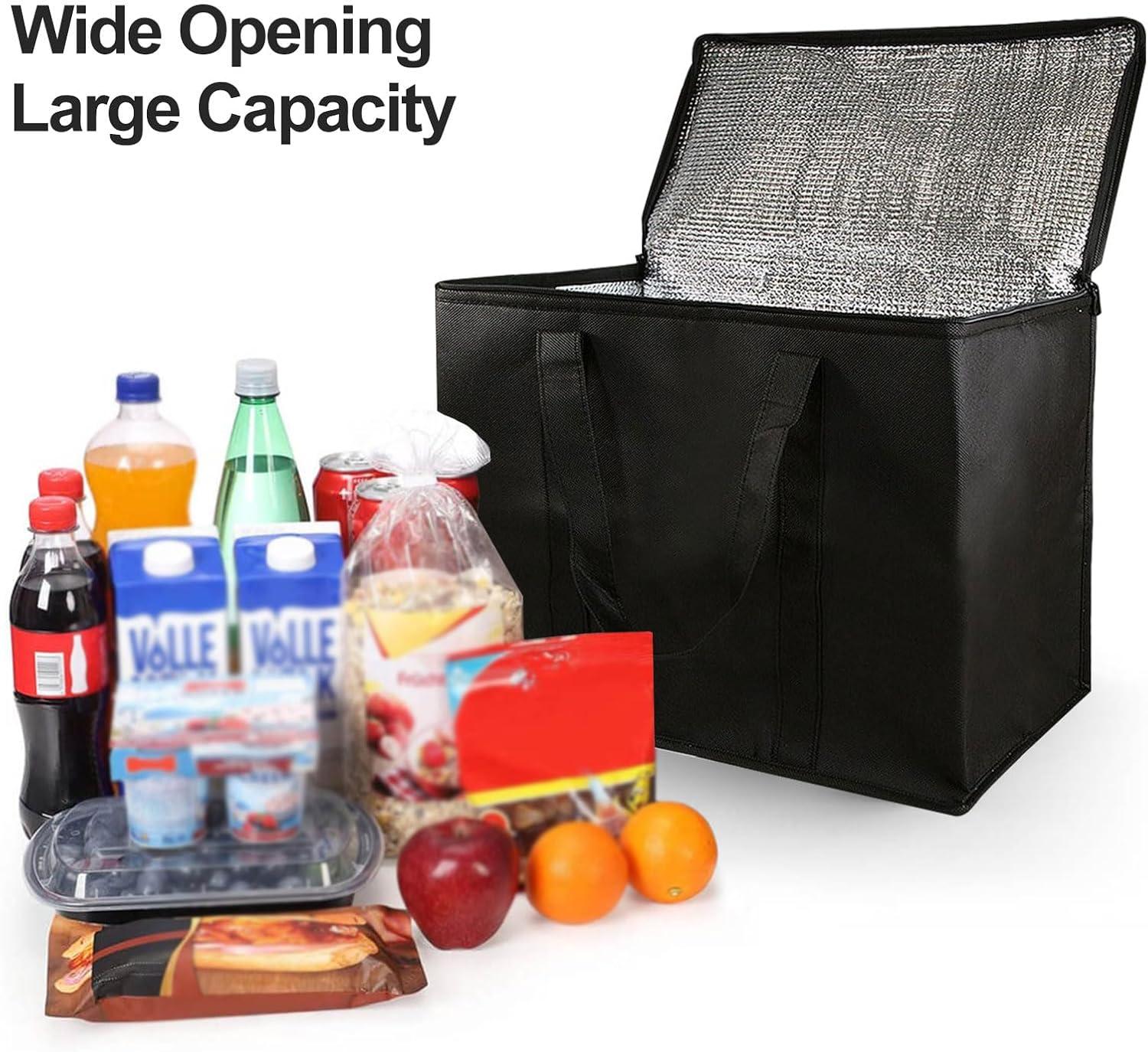 imageGlacire Pliable Sac Isotherme 40L Grand Format pour Courses PiqueNique Camping Plage Voyage