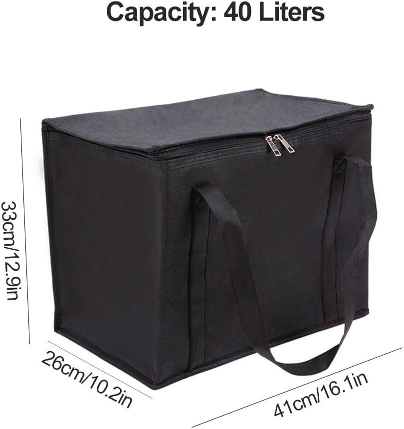 imageGlacire Pliable Sac Isotherme 40L Grand Format pour Courses PiqueNique Camping Plage Voyage