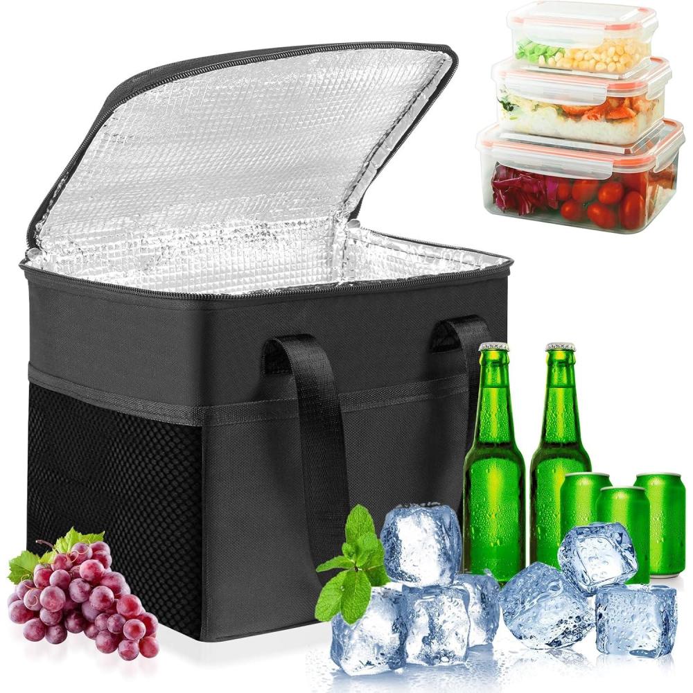 imageHOTUT Sac Isotherme Repas 8L Sac Glaciere Isotherme Repas Glaciere Souple Isotherme Pliable tanche Sac Glacire Lunch Bag Isotherme pour Pique Nique Barbecue Camping Voyage