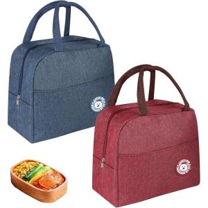 2 Pièces Petit Sac Isotherme, 7L Petite Glaciere Souple Isotherme avec Doublure en Feuille D&rsquo;aluminium, Petite Glaciere Repas Portable, Mini Glaciere Isotherme pour Pique-Nique, École(Bleu + Rouge)