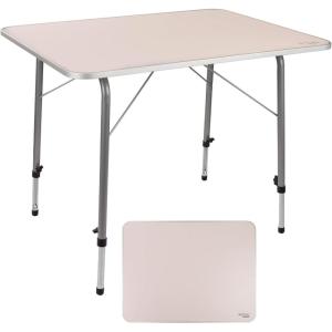 AKTIVE Camping- Table de Camping Pliante 6 Places, Table de Camping Pliable Légère et Résistante, Aluminium, avec Sac de Transport et Pieds Antidérapants, 110X70X70 cm, Gris(80 x 60 x 50 – 69 cm)