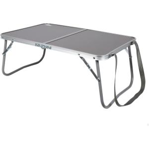 AKTIVE 52812 Table de Camping et de Plage Pliable avec Structure en métal, Plateau en Bois et Fermeture de sécurité Crème 60 x 40 x 26 cm(Anthracite)