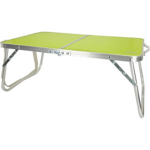 AKTIVE 52812 Table de Camping et de Plage Pliable avec Structure en métal, Plateau en Bois et Fermeture de sécurité Crème 60 x 40 x 26 cm(Vert)