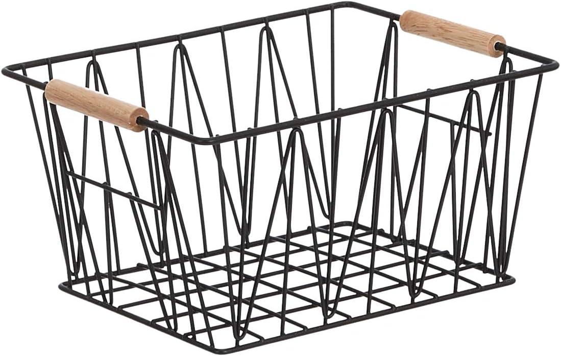 image:imageAmazon Basics Lot de 3 Rectangulaire paniers de rangement mtalliques Classique noirNoir