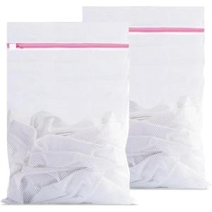 2 Filet de Lavage Machine a Laver (30 x 40 cm), Filet Lavage Machine à Laver pour Lingerie, Draps, Manches Courtes etc (Rose)