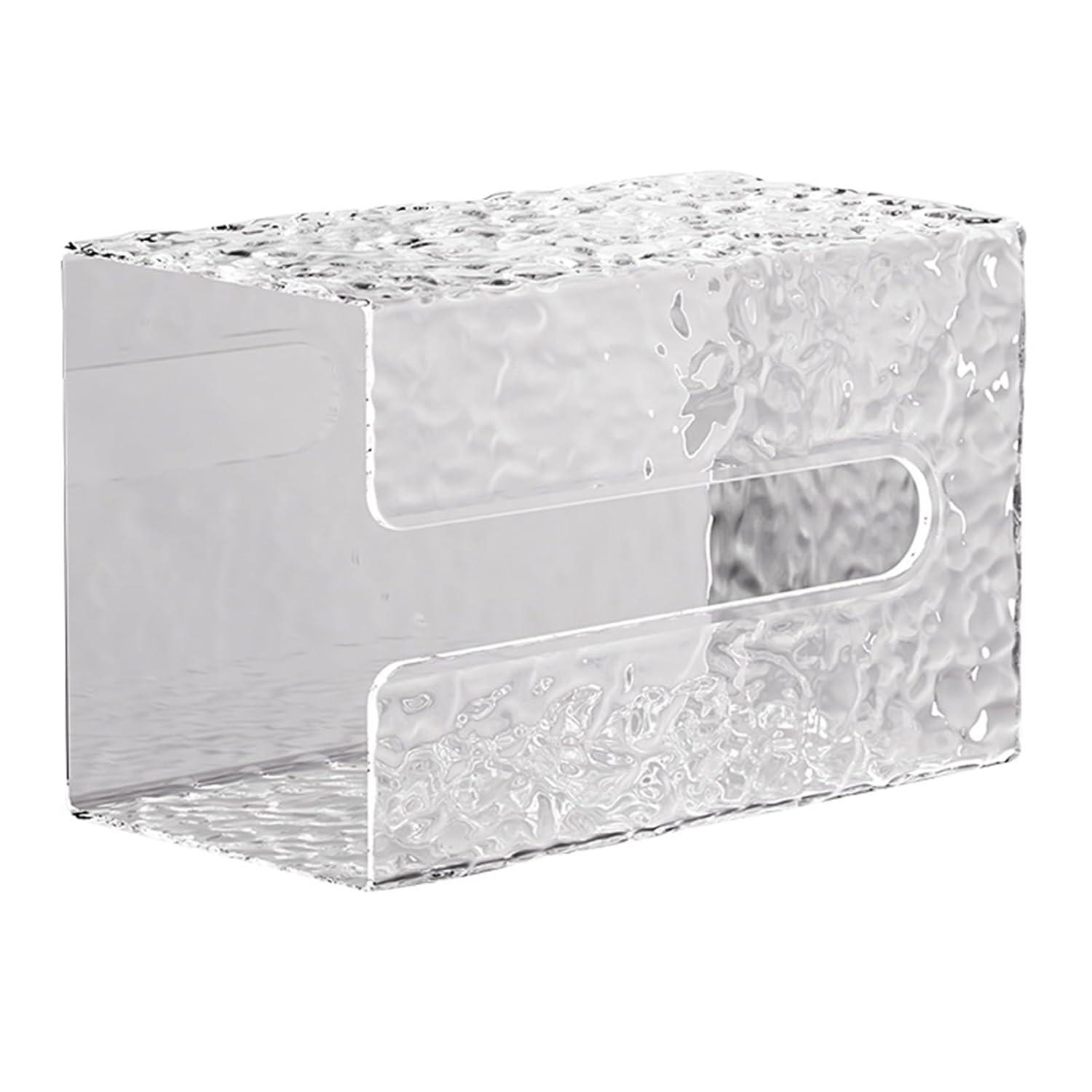 image:imageKeenso Distributeur de Mouchoirs Mural avec Motif de Glacier de Luxe Brillant Distributeur de Mouchoirs de Salle de Bain pour Petits Espaces