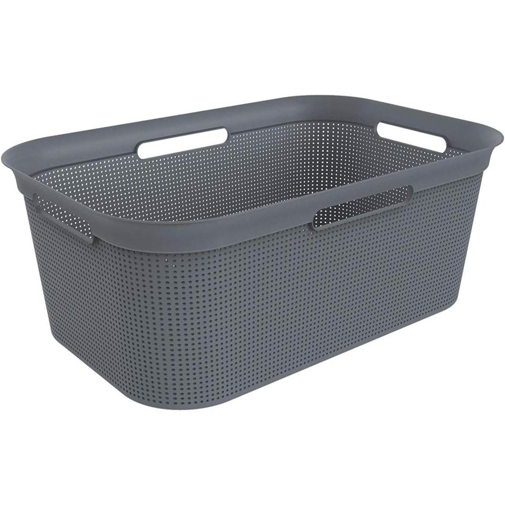 image:imageRotho Brisen Panier Linge 40 l avec 4 Poignes Plastique PP sans BPA CaPPuccino 41 l 596 X 396 X 232 cmAnthracite
