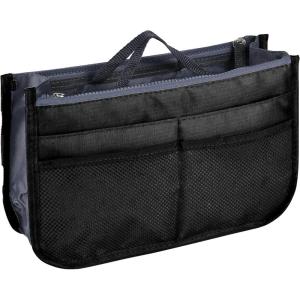 1x [à Compartiments Multiples] Organisateur De Sac De Voyage, Sac De Rangement pour Cosmétiques, 28,5 x 18,5 x 10cm(Noir)