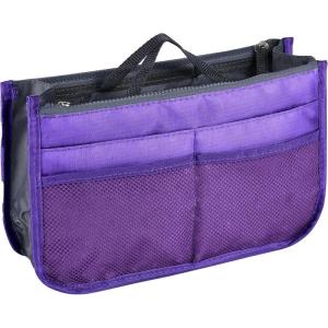 1x [à Compartiments Multiples] Organisateur De Sac De Voyage, Sac De Rangement pour Cosmétiques, 28,5 x 18,5 x 10cm(Pourpre)