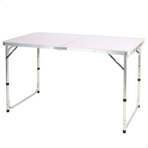 AKTIVE Table Pliante, 120X60X60, 70 cm, Hauteur Réglable, Plateaux Antidérapants, Supporte 30 kg, Verrouillage de Sécurité, Poignée de Transport, Camping, Plage, Tables de Jardin (63088)