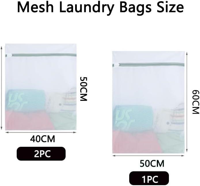 image:imageLot de 3 sacs linge dlicats en maille Petit filet linge pour linge dlicat Sac linge Rutilisables pour Vtements pour Manteau Drap de Lit Lingerie Sac linge