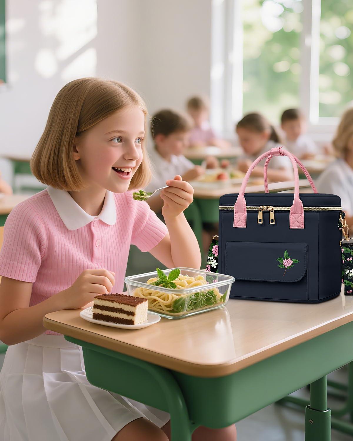 image:imageSac djeuner isotherme de luxe pour femme tanche et impermable Glacire lgre avec sangle amovible pour le travail le piquenique la fte des mres Nol un anniversaireBlanc