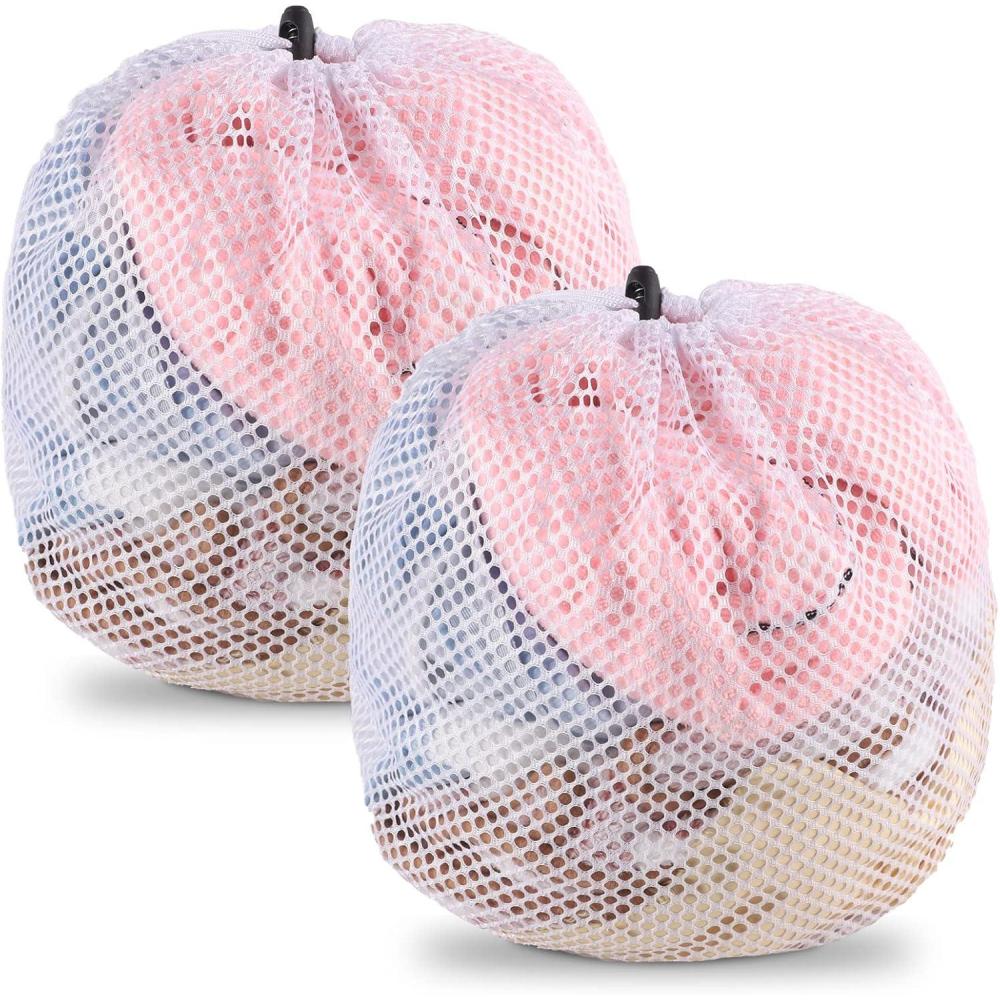 image:image3 Pcs Filet Linge Machine  laver Sac  Linge avec Cordon de Serrage Sac Linge Sale Rutilisable en Maille pour Machine  Laver Chemisier Sousvtements Soutiengorge Chaussettes30 x 40cm