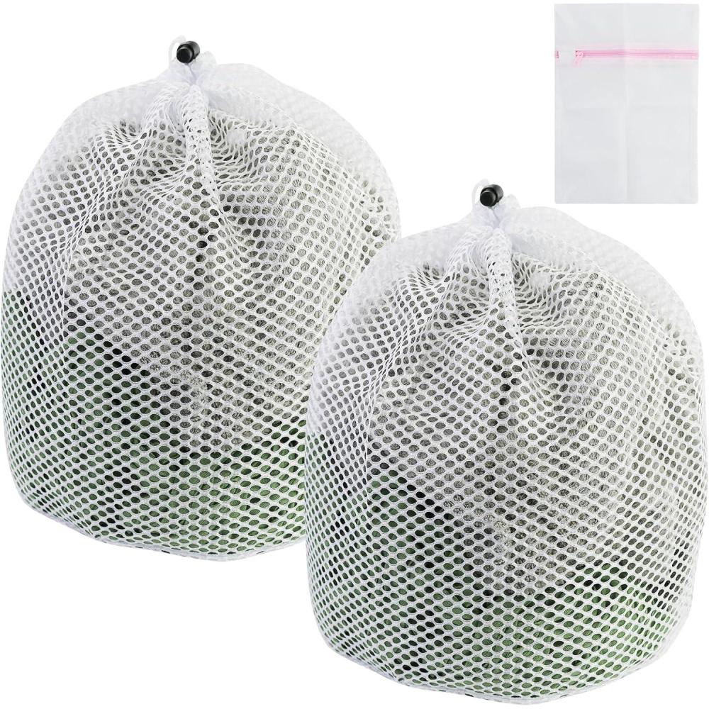 image:image3 pices filet linge pour machine laver sac linge avec pince linge filet linge petit rutilisable sac de dformation et plis des vtements protge les vtements