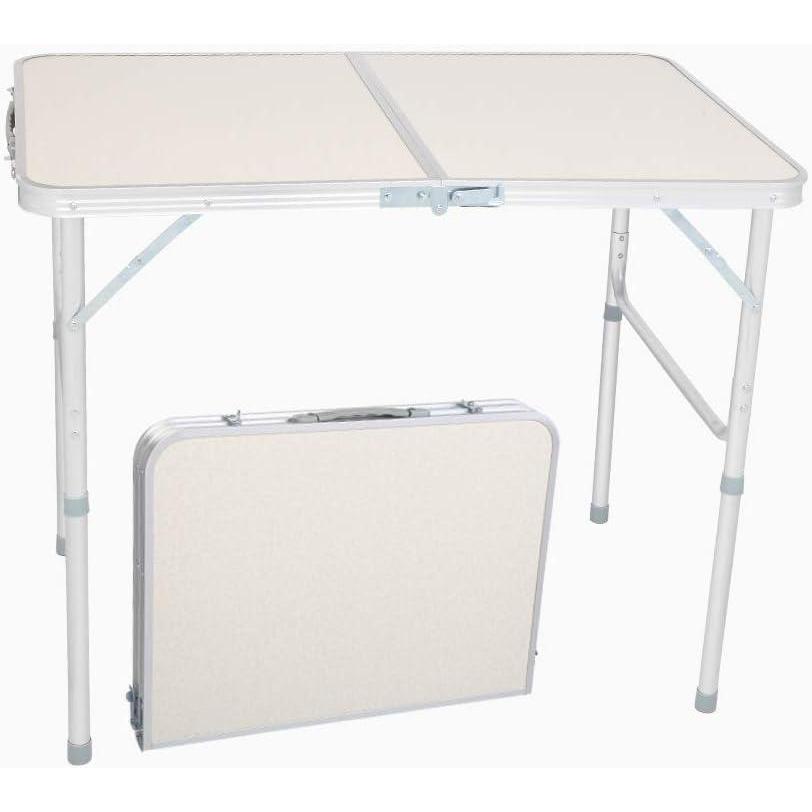 image:imageAlightup Table Camping Pliante Aluminium Table Dappoint pour Caravane Jardin BBQ Barbecue en Portable Exterieure Auteur Rglable 90 x 60 x 70 CM90 x 60 x 70