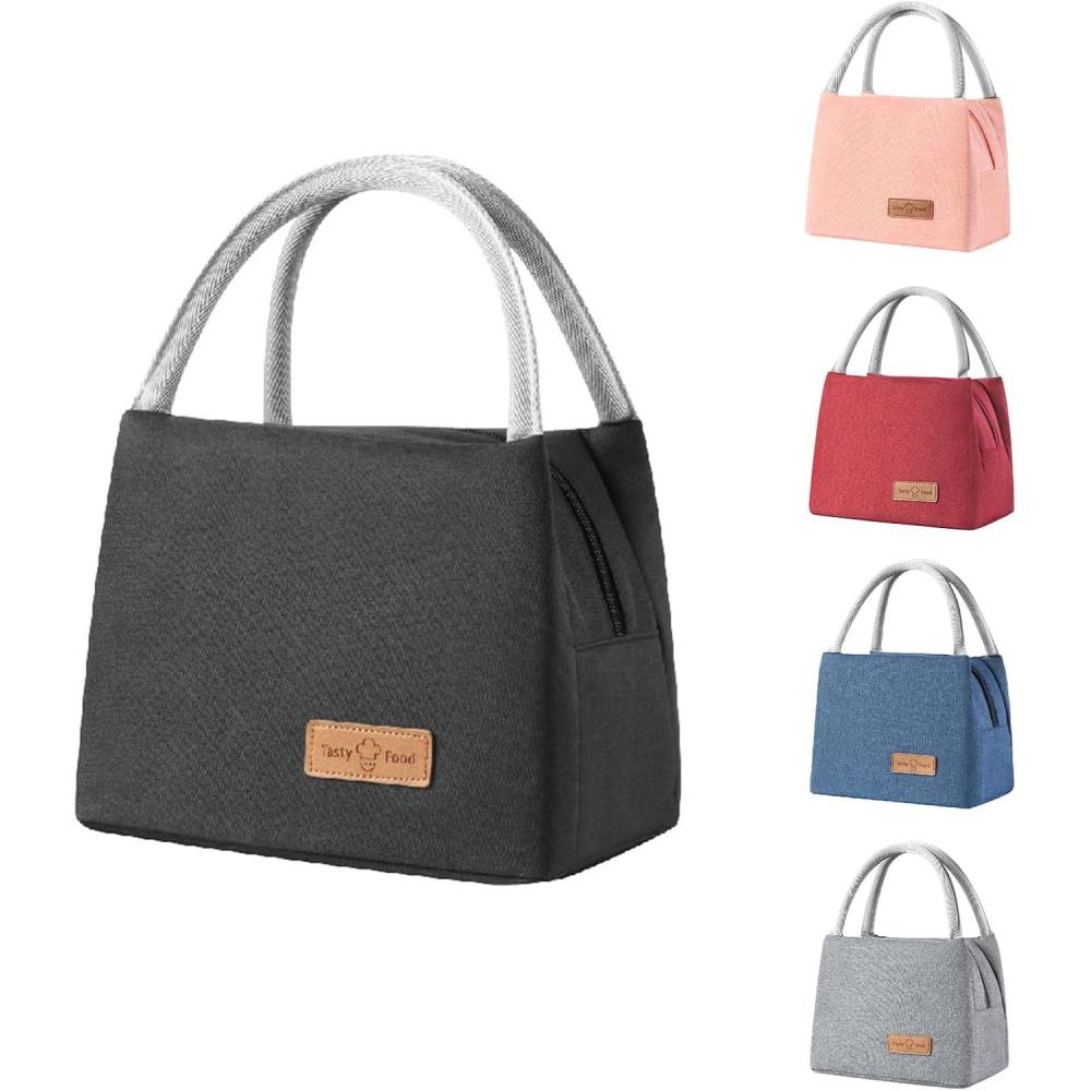 image:imageBRYN Sac Isotherme Repas 56L Mini Glaciere Glaciere Souple Isotherme en Feuille dAluminium Petit Sac Lunch Box pour Femmes Hommes Enfants cole e Bureau Noir82lnoir