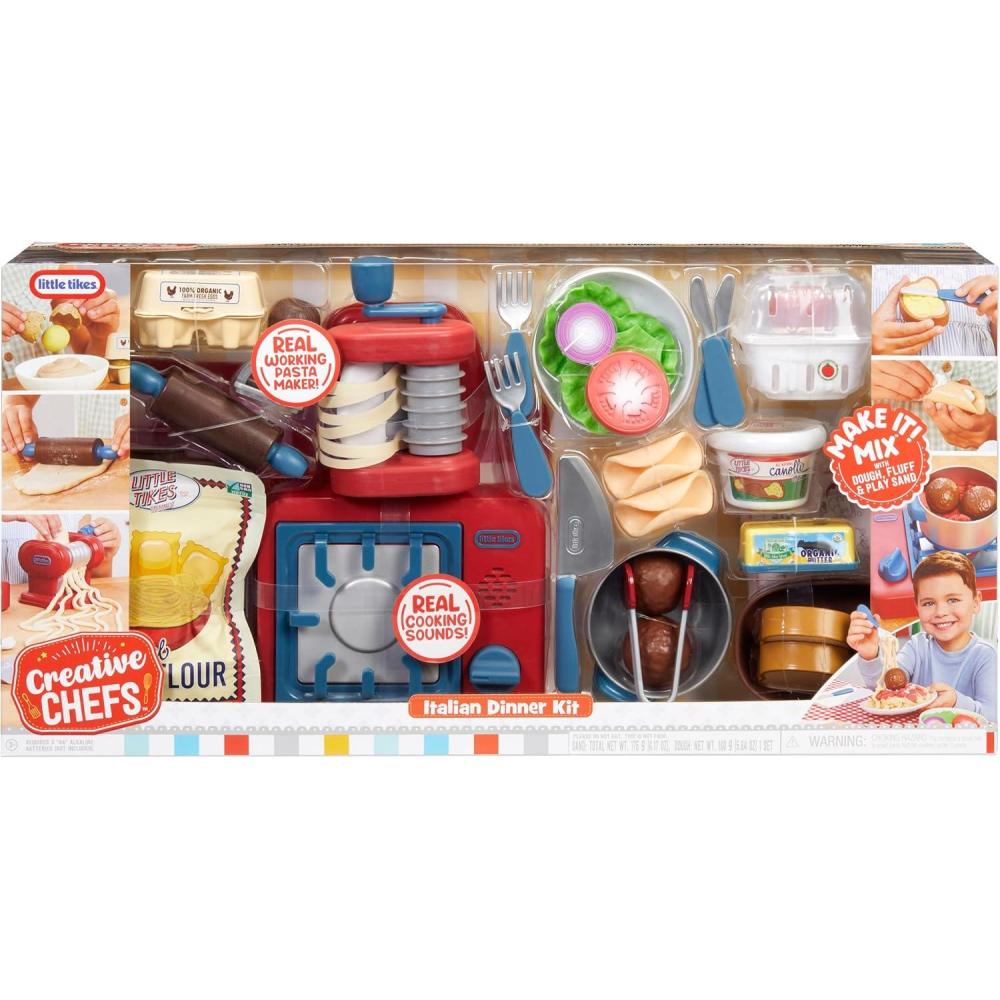 image:imageLittle Tikes Creative Chefs Shopping Basket Panier de Courses pour Jouer Faire Semblant Jouet Facile Transporter pour Garons et Filles Ds 18 MoisItalian Restaurant Kit