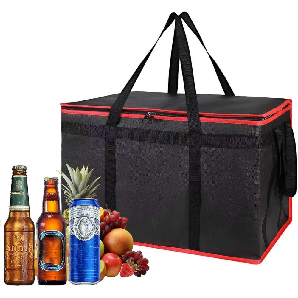 image:imageSac isotherme XXXL en tissu Oxford rsistant aux claboussures pliable et stable avec poigne de transport Idal pour le camping les piqueniques le stockage des aliments