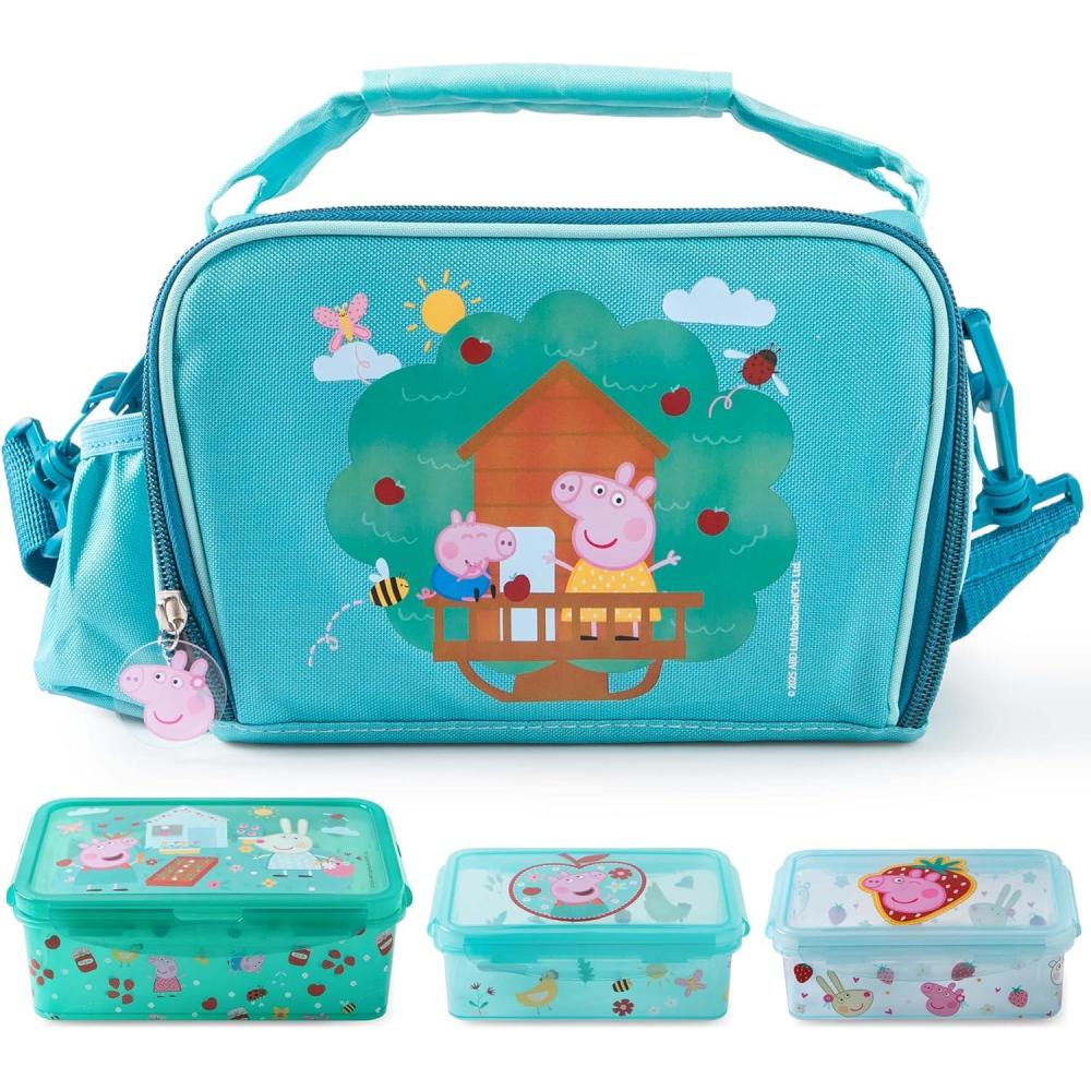 image:imagepos Paw Patrol Sac isotherme pour enfant 17 l Mini glacire avec 3 botes goter Parfait pour les dplacements la plage la maternelle ou lcole bleuVert