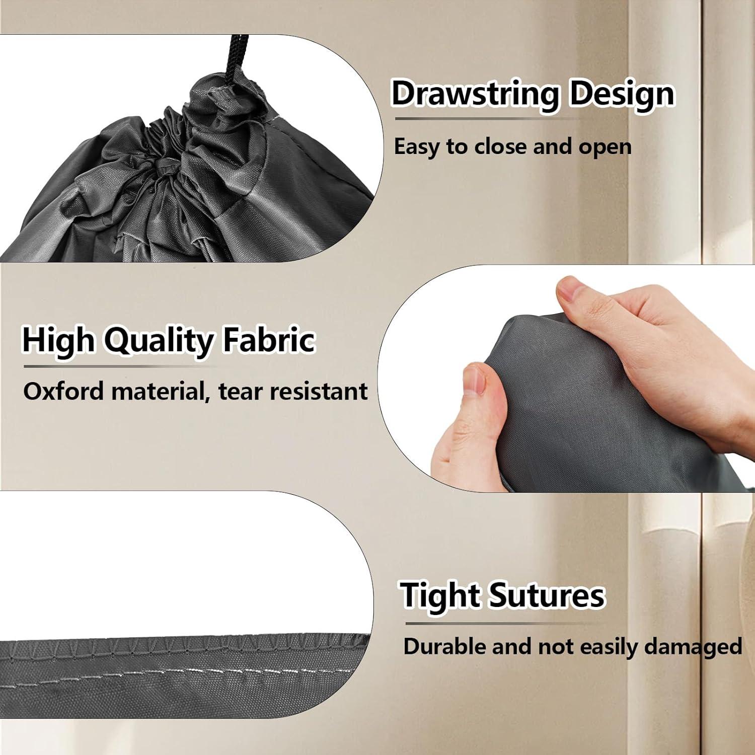 image:image3PCS Sac Linge Sale Voyage Grand Sac Linge Sale en Tissu Sac Portable pour Vtement avec Cordon de Serrage Sacoche Linge Pliable pour Maison Htel Dortoir
