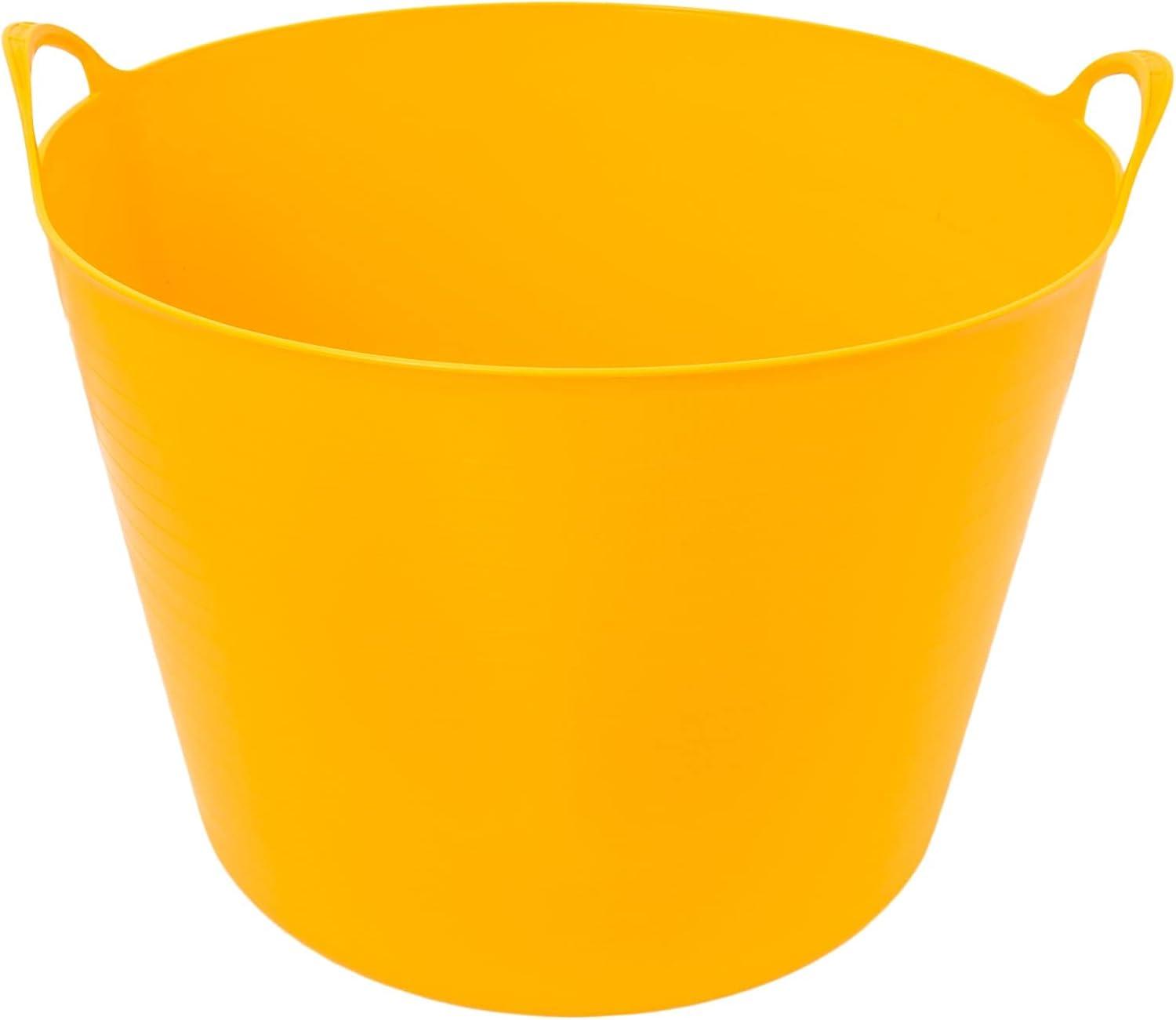 image:imageADGO Bac de rangement lastique flexible pour la maison le jardin les btiments rsistant multiusages panier linge sale panier sans couvercle Seau de rangement poubelle noir 27 lJaune