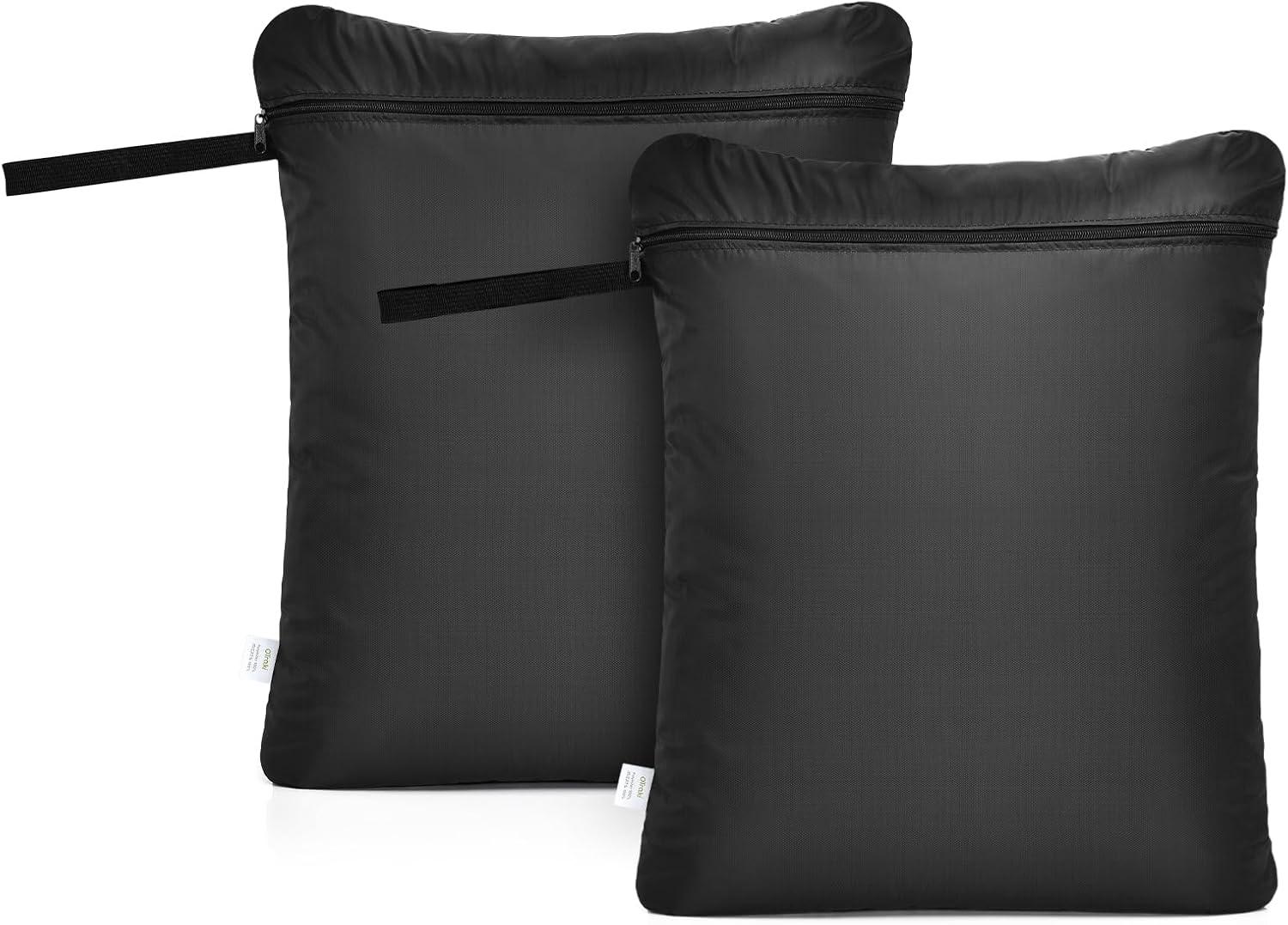 image:imageOTraki Sac Linge Sale Voyage 50x60cm Sac Linge Sale Wet Bag Sac de Rangement Sacs Maillot mouill Impermable pour Sport Maillots de Bain Natation Plage Gym NoirNoir