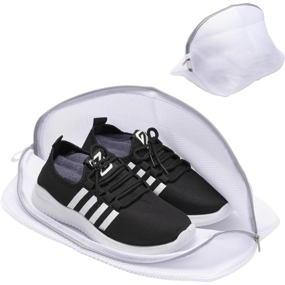 image:imageFilet  linge pour machine  laverSac  linge pour soutiengorge voyage chaussures valise chaussettes sousvtements vtements de bb sac  linge  5 SetShoe washing bag 2pcs