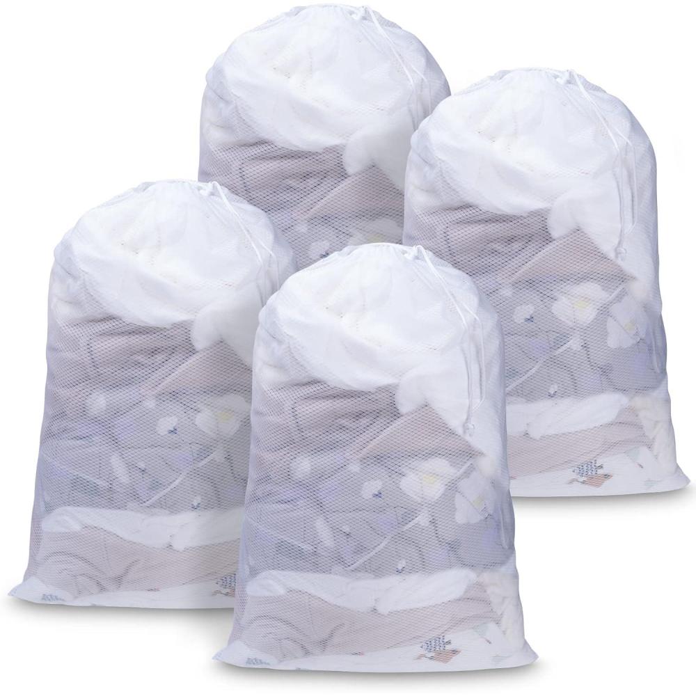 image:imageMeowoo Filet Linge Machine  Laver 70x90cm Filet Linge Avec Cordon de Serrage Sac a Linge Rutilisable Sac a Linge Machine a Laver et Ddurable pour Chemisier Sousvtements SoutienGorge Noir24pcsblanc