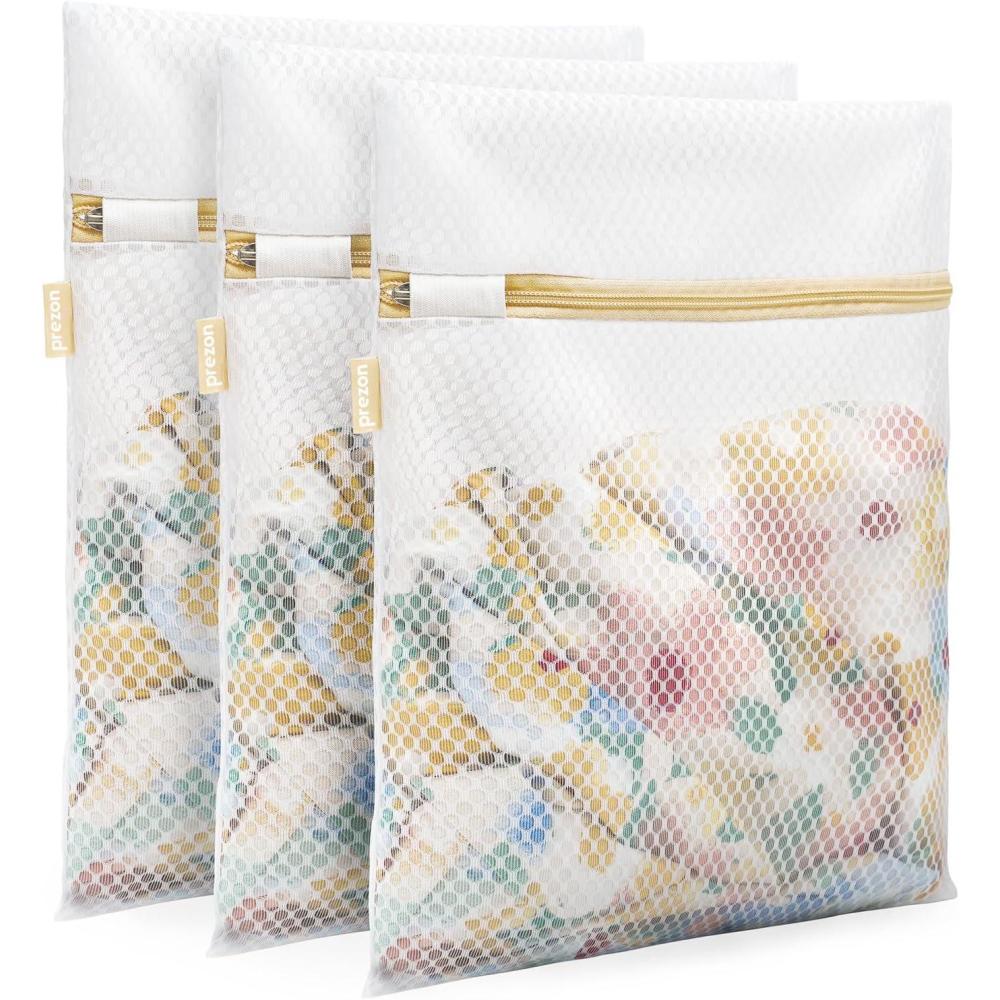 image:imageSacs Linge en Maille Sacs de Lavage pour Machine Laver Filet Linge Rutilisables et Durables pour Chemisier Dlicat Bonneterie Sousvtements Soutiengorge Lingerie3 Set 3m