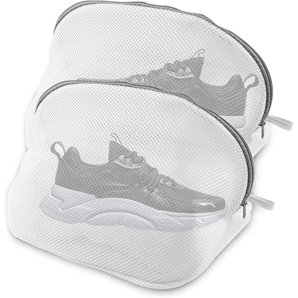 image:imageUootach Lot de 2 Sacs Linge pour Chaussure Filet Linge avec Fermeture Sac linge avec fermeture clair nettoyage machine laver durable et rutilisable pour lavage stockage et voyage