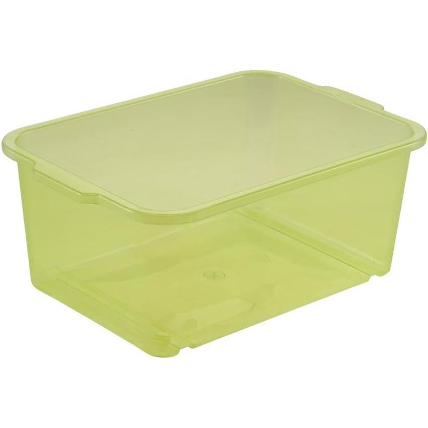 image:imagekeeeper Petit Bac de Rangement 30x20 cm polypropylne 45 l Wilma natureltransparentVertTransparent