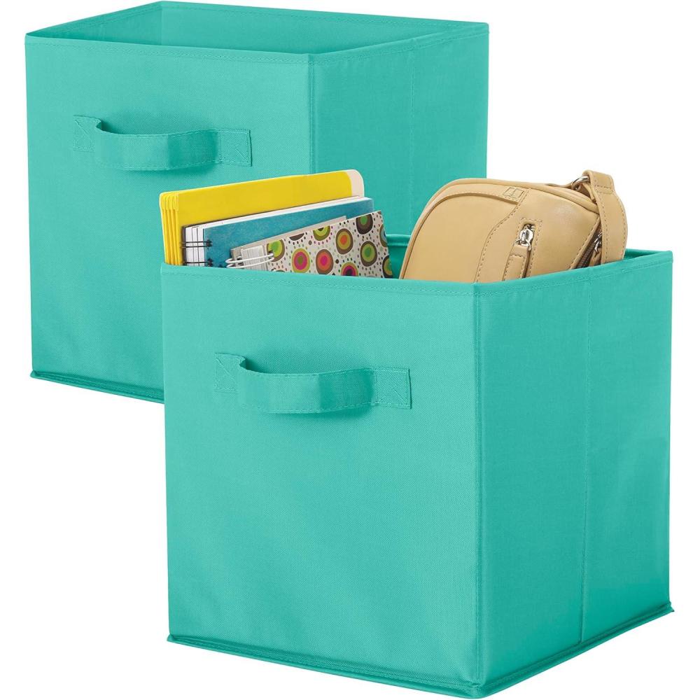 image:imageWhitmor Lot de 2 Cubes Pliables en Tissu Turquoise 254 x 254 x 254 cm68809072TURQ