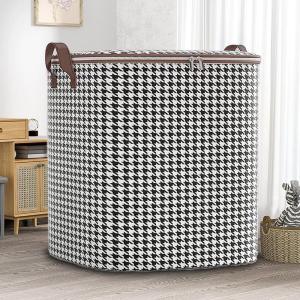 1 lot de bacs de rangement pour vêtements, sacs de rangement non tissés à fermeture éclair, panier de rangement de grande capacité pour vêtements, oreillers, couettes – 180 l