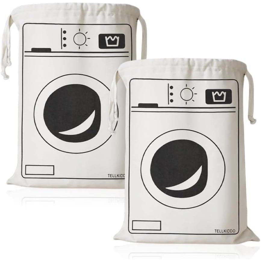 image:image2 PCS Sac Linge Sale Voyage CotonSac en Toile Pour Linge SaleSacs Vetement Lavable Avec Cordon de SerrageLaundry Bag TravelSachet de Rangement pour Vtements RutilisablesPochette Cadeau