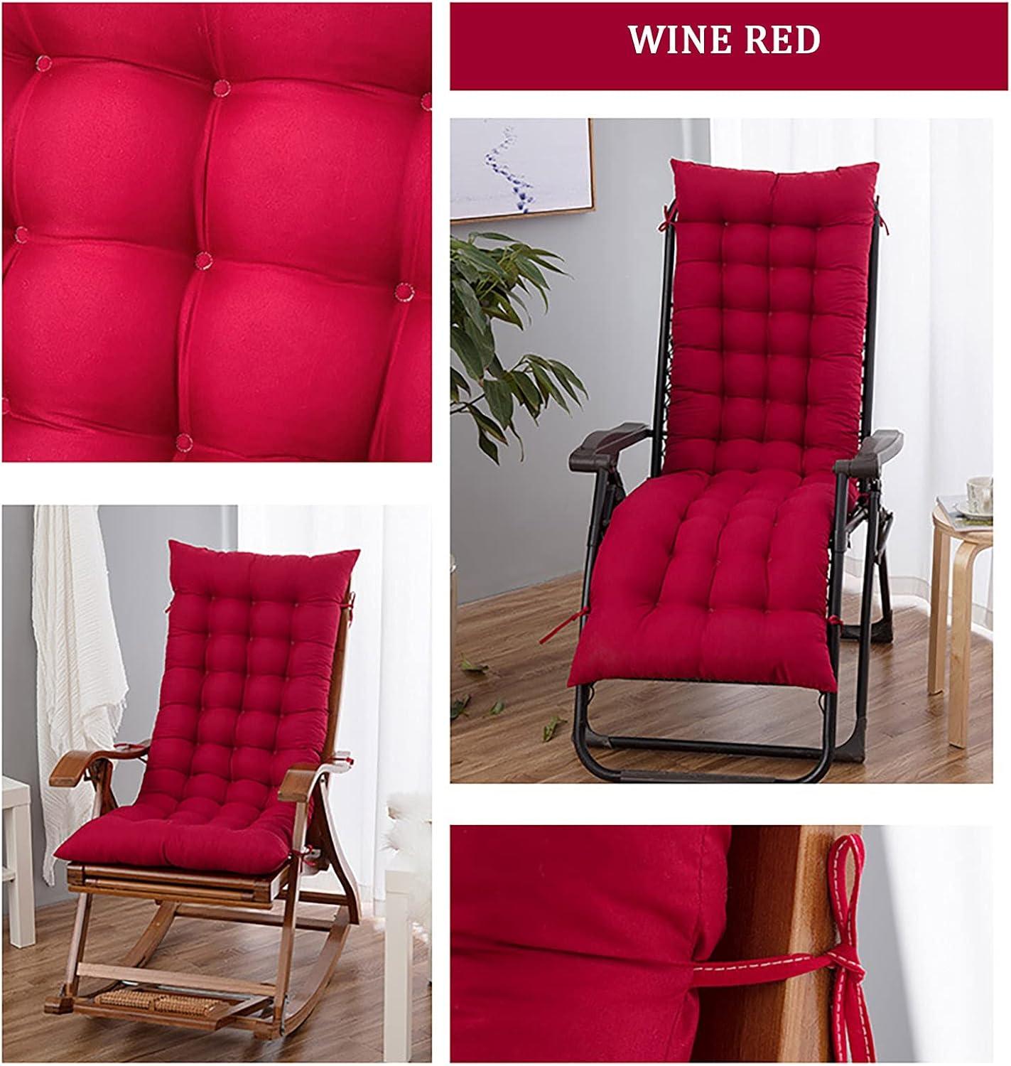 image:imageCoussin inclinable dextrieur 160 x 50 cm avec corde nouer Coussin rouge pour chaise longue dextrieur Coussin pliable pour chaise longue