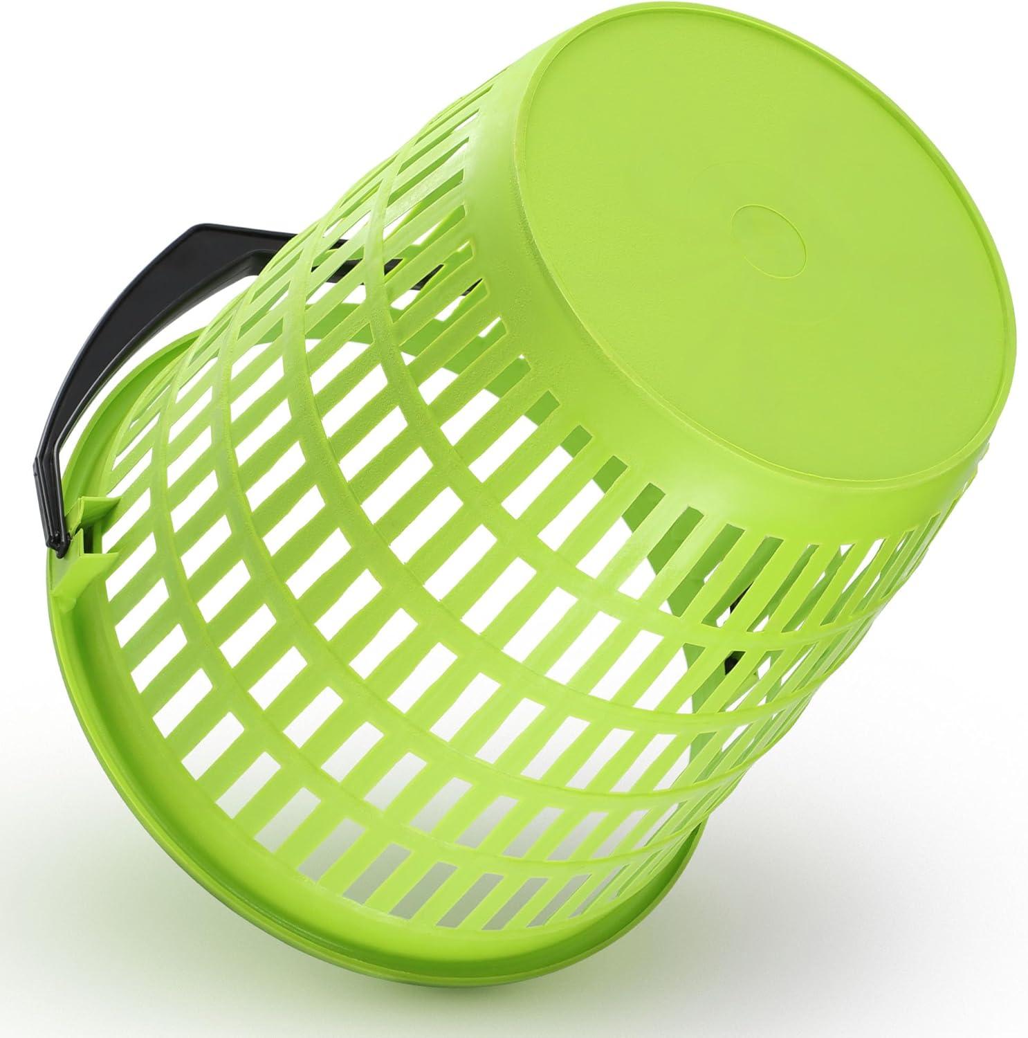 image:imageKADAX Rcipient rond avec anse Panier linge robuste 12 l En plastique Avec motif perfor 12 l Vert12 L Vert