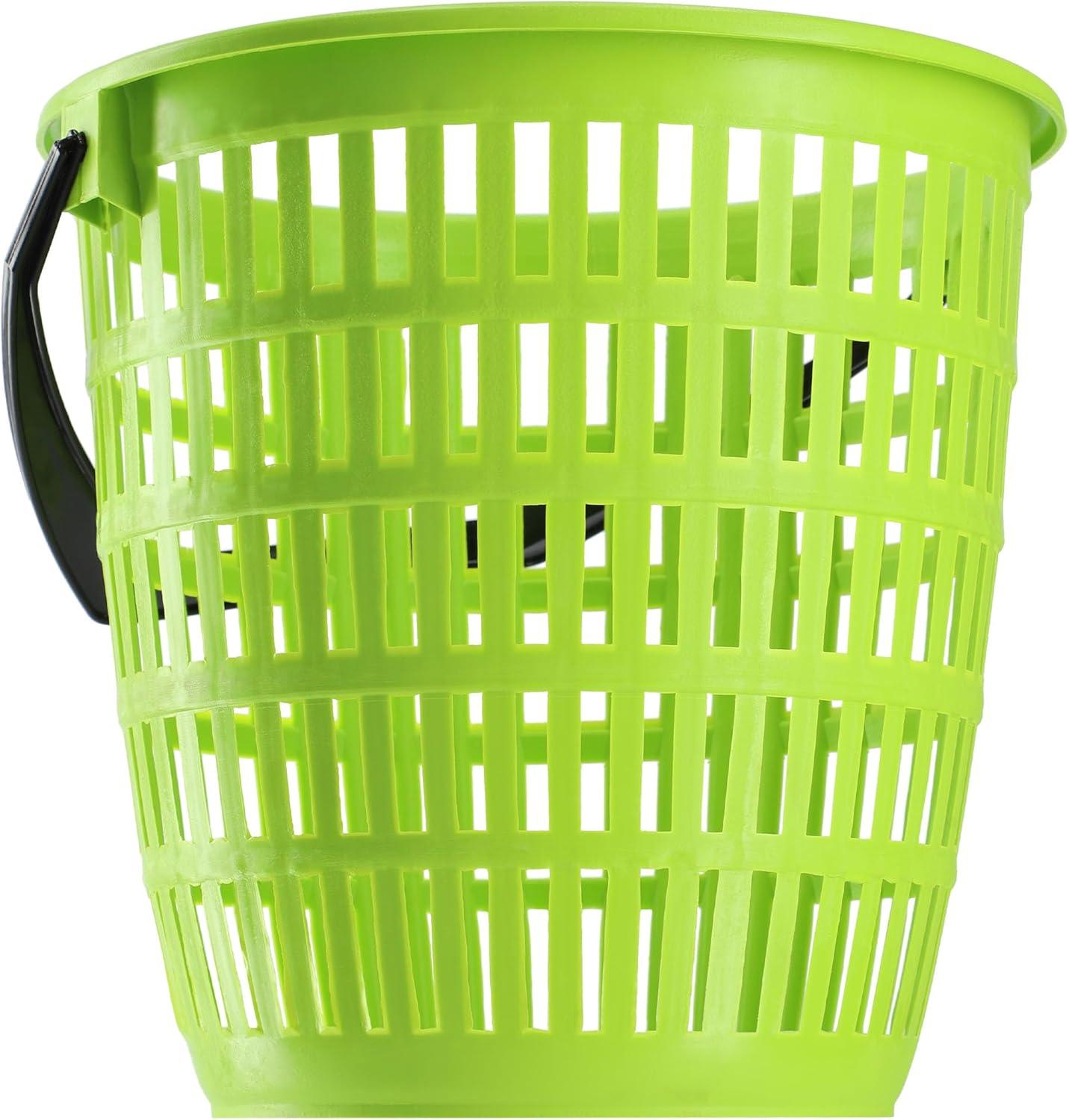 image:imageKADAX Rcipient rond avec anse Panier linge robuste 12 l En plastique Avec motif perfor 12 l Vert12 L Vert