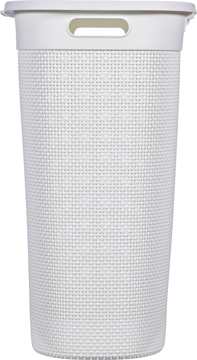 image:imageKeter Curver Panier linge de salle de bain blanc capacit de 55 litres 70 recycl 45 x 35 x 61 H