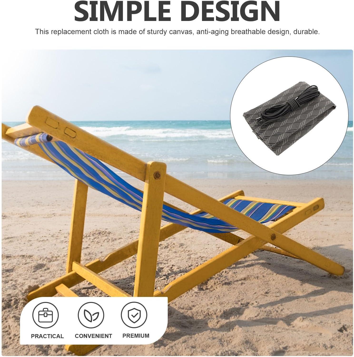image:imageTissu Respirant de Remplacement 43X63 pour Chaise Longue Pliable Corde Accessoire pour Fauteuil de Jardin Camping Balcon