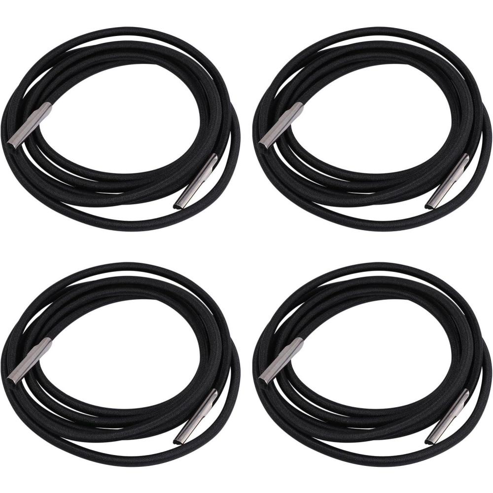 image:imageBaluue Lot de 4 Cordons de Remplacement lastiques pour Fauteuil Inclinable Cordes de Fixation Robustes 225 M et 15 M Accessoires Pratiques pour Chaise Longue Pliable Usage Camping